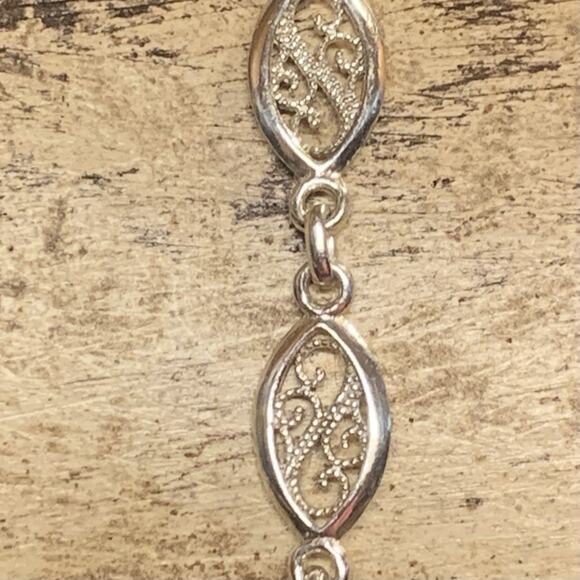 Milor Sterling Silver Filigree Chain Made in Italy 24 Inches - Picture 7 of 8